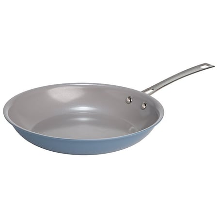 Ecolution Fry Pan, 11 in Dia, Aluminum, Dusty Blue, Ceramic-Coated, Non-Stick: Yes, Dishwasher Safe: Yes EL11058-AS