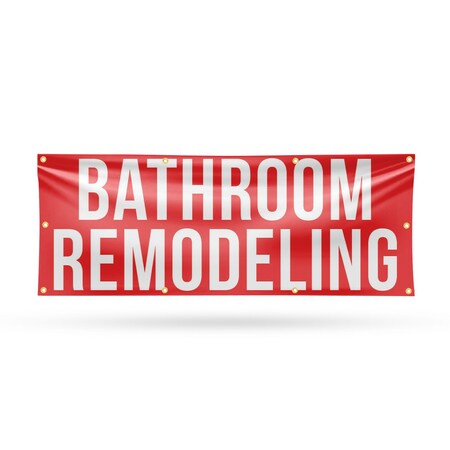 Signmission Bathroom Remodeling, 36 Inch x 96 Inch, Vinyl Banner B-96-30483