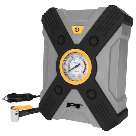 Performance Tool 12V Tire Inflator, Rapid Air Compressor, LED Light, PSI Gauge W7901