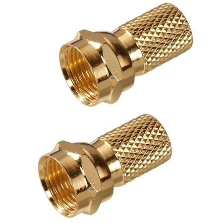 Zenith Twist On Connector, F Connector, Gold VA1002RG6TW