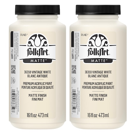 Folkart Acrylic Paint, Matte, Acrylic Base, Vintage White 36359