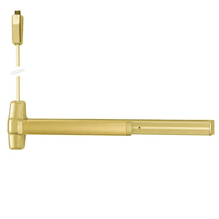 Von Duprin Grade 1 SVR Exit Bar, Less trim, Less Bottom Rod, Hex Key Dogging, Satin Brass 9927EO 3 US4 LBR