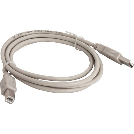Compucessory 11150 USB 2.0 A/B Device Cable, 6'L, Gray 11150