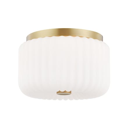 Mitzi Lydia 2 Light Flush Mount 28 In. Aged Brass H340502-AGB