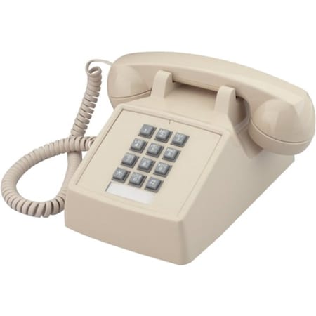 Cortelco 250009VBA20M Standard Phone - Ivory - 1 x Phone Line - Hearing Aid Compatible 2500-V-IV