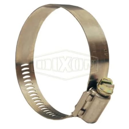 Dixon Aero-Seal Worm Gear Clamp, 32/64 to 58/64 in Clamp, SS Band, 305 SS Bolt, Domestic 30008