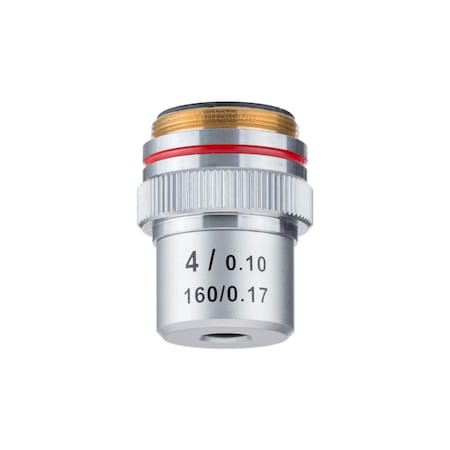 Amscope 4X Achromatic Microscope Objective for Compound Microscopes A4X-V300