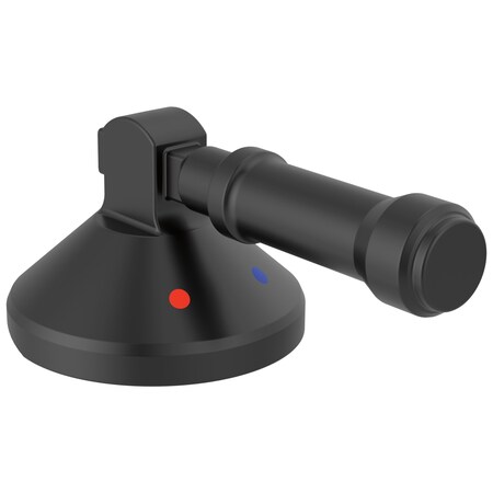 Delta Broderick 3-Hole Roman Tub W/Hand Shower - Handle Kit-Level In Matte Black H576BL