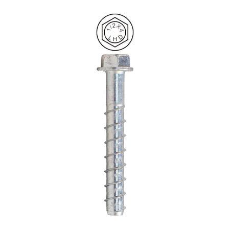 Dottie 1/2in x 4in Hex Head Concrete Screw Bolt, 50PK CSB12400