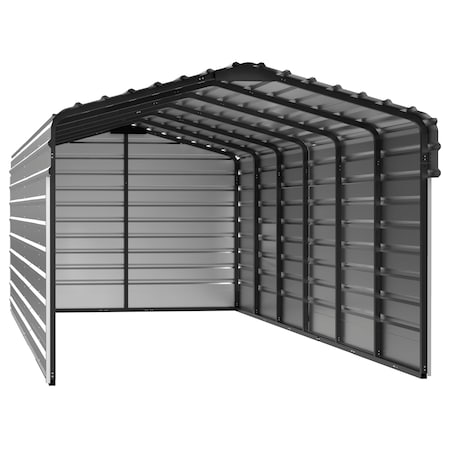 Arrow Storage Products 10 x 29 x 7 ft Eggshell Steel Carport with 3 Wall Kits CPH102907ECL3