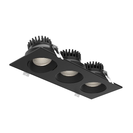 Dals Lighting Revolve Trio 3.5'' 5CCT Regressed LED Gimbal in Black GBR35-CC-TRIO-BK