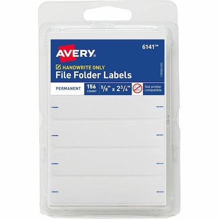 Avery File Folder Labels, Permanent Adh, PK156 6141