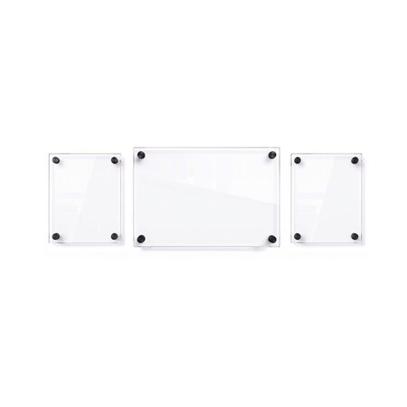 Azar Displays Floating Acrylic Gallery Wall Frame Set, 1" Stand off, Black, 3PK 105707-BLK