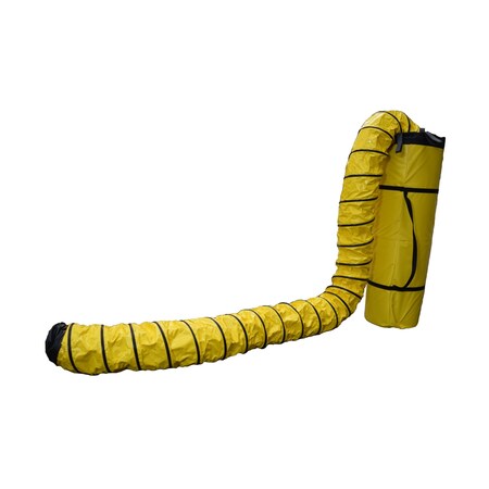 Kwikool Duct Extension, 4 ft H, 30 ft L, Vinyl KK-DUCTAM6"EXT