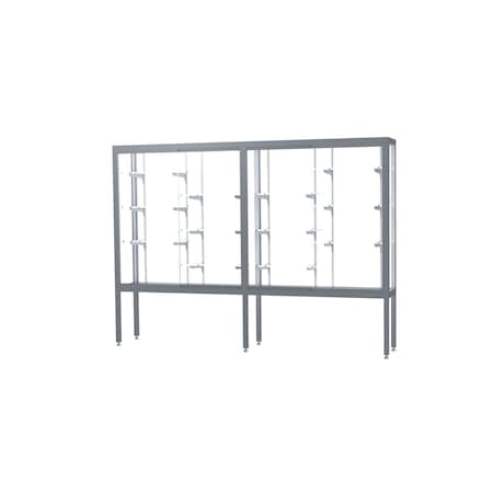 Ghent Display Case 96x66x16, White, Satin 11408-WB-SN