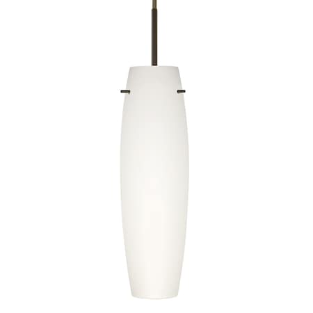 Besa Lighting Besa Suzi 11 Pendant, Opal Matte, Bronze Finish, 1x 100W MAX E26 Base 1JT-412107-BR