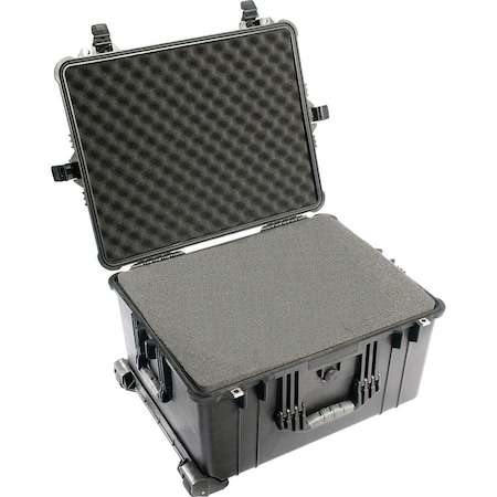 Pelican 1620 Watertight Wheeled Large Case With Foam 24-3/4 x 19-9/16 x 13-7/8, Black 1620-020-110