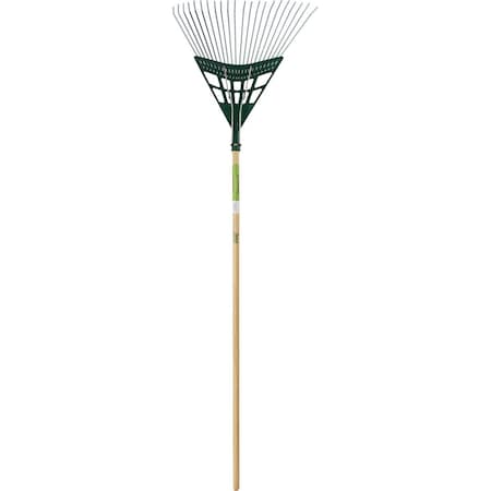 Best Garden 20'' Steel Leaf Rake with 48'' Wood Handle, 22-Tine EMP-22-DIB