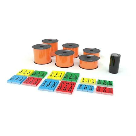 Labeltac LabelTac 4 Pro and Pro X, High Performance Orange Ammonia Pipe Marking Supply Bundle SUP-AMM-O-LT4P-HP
