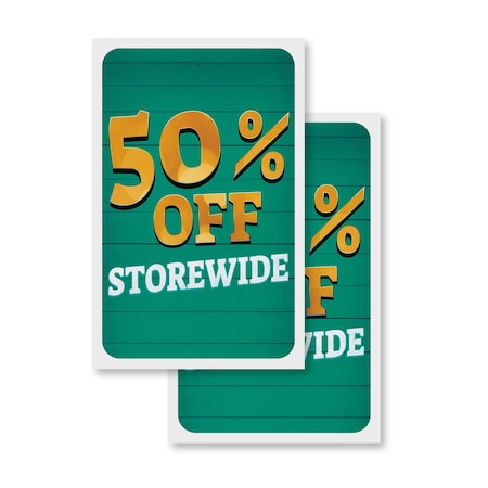 Signmission 50% Off Storewide, Vinyl Decals Only 24 Inch x 36 Inch, Vinyl Decal, 2PK DSB-2436-2PACK-30334