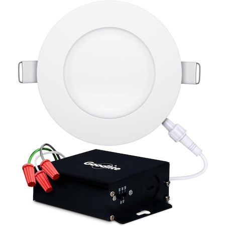 Goodlite ROUND FLUSHED SLIM 4 in. S4/12W/R/LED/5CCT 1000 Lumens, 12W G-20221