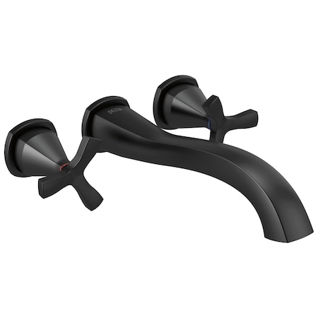 Delta Stryke Wall Mounted Tub Filler In Matte Black T57766-BLWL