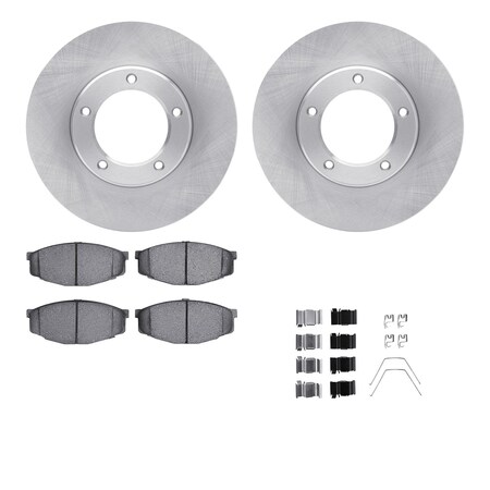 Dynamic Friction Co DFC Brake Rotor with 5000 Brake Pads and Hardware Kit 6512-76545
