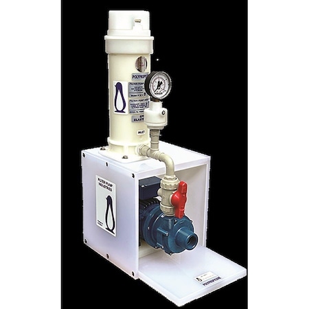 Filter Pump SM Filtration System, Filter&Pump, 1/4 HP, 115V, 1-PH, filtration rate 200-300 GPH, Poly/FKM/CPVC SMDB-200B-A-V-1