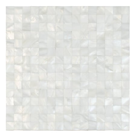 Apollo Tile Shell White 11.8 in x 11.8 in Shell Polished Floor and Wall Mosaic Tile 19.34 sqft/case, 20PK APLSMA88009A