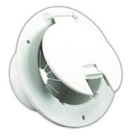 Powerhouse Deluxe Round Electric Cable Hatch with Back, Polar White PO1850002