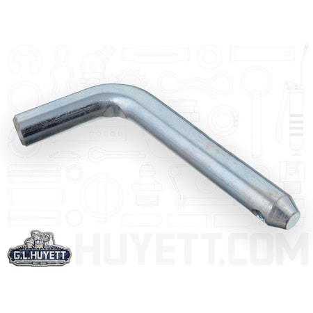 Huyett Bent Hitch Pin, Zinc Plated, 0.375 in Dia x 4.000 in Effective L x 0.094 in Hole Dia BTP-0375-4000