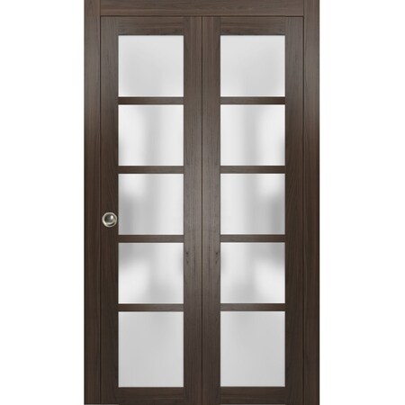 Sartodoors Sliding Closet Bi-fold Doors Solid Core Modern Interior QUADRO4002BF-CA-64 x 84 (2* 32x84)