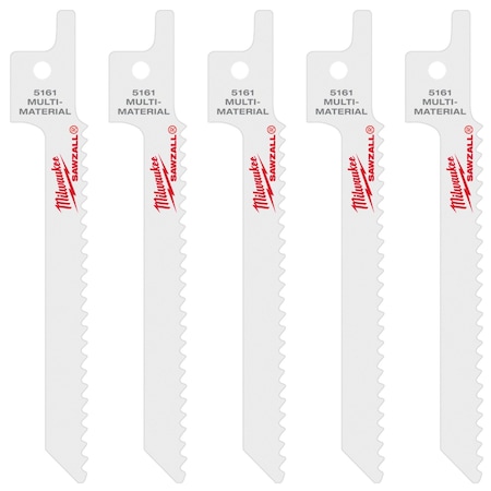 Milwaukee Tool 3-5/8" 10 TPI SUPER SAWZALL Blade (5 PK) 48-00-5161