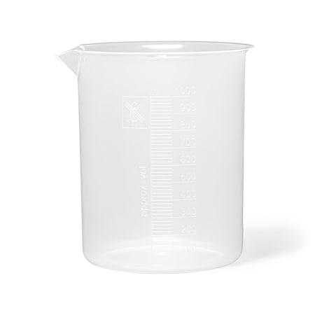 United Scientific Beakers, Wide Spout, Polypropylene, 1000 mL, Auctoclavable, Raised Graduations, 3 PK 11115