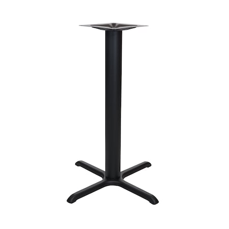 Bfm Seating Stamped Steel - 30 x 30 Cross Base - Counter Height - 4in Column - 11 7/8in Bolt-On Top Plate STB-30304CBP