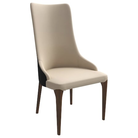Leisuremod Elm Collection Modern Wooden Dining Chair In Black Velvet EC23BLF