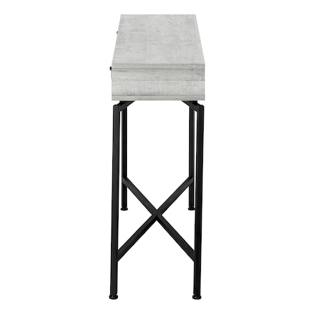 Homeroots 43" Gray And Black Cross Leg Console Table 333210