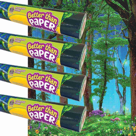Teacher Created Resources Better Than Paper Bulletin Board Roll, 4ft. x 12ft., Enchanted Forest, 4PK 32480