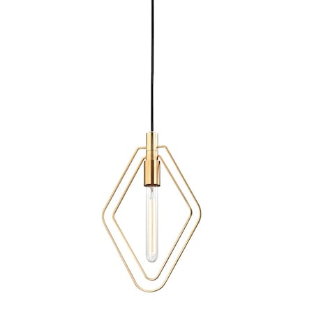 Hudson Valley Lighting Masonville 1 Light Pendant 9.75 In. Aged Brass 3040-AGB