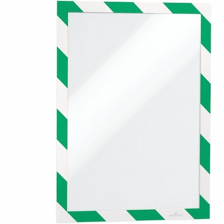 Zoro Select Sign Holder, Green; White, 14.06" H, PK2 4770131