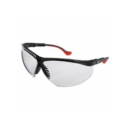 Uvex Genesis XC Eyewear, Clear Polycarbonate Hard Coat Lenses, Black Frame 763-S3300
