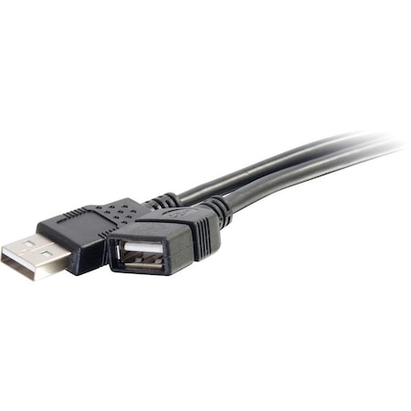 C2G 1M USB 2.0 A MALE TO A FEMALE EXTENSION CABLE - BLACK 3.3FT 52106