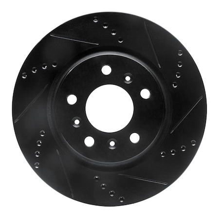 Dynamic Friction Co DFC Brake Rotor - Drilled and Slotted - Black 633-52024R