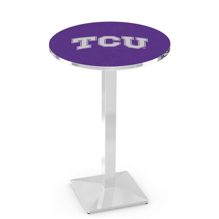 Holland Bar Stool Co 36" Chrome TCU Pub Table, 36" dia. Top L217C3636TexChr