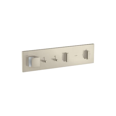 Axor ShowerComposition Thermostatic Module Trim for 2 Functions in Brushed Nickel 12571821