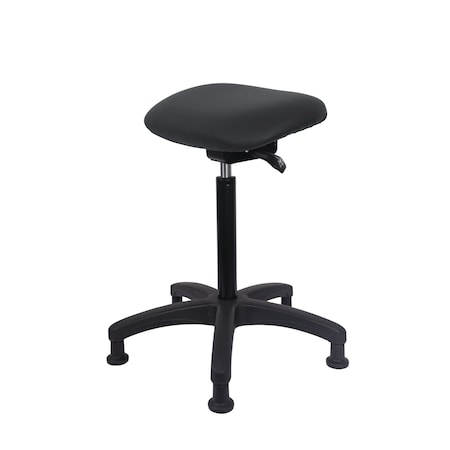 Blue Ridge Ergonomics Vinyl Sit-Stand - Standing Height with Stationary Glides in Graphite Voyager Vinyl VSTSS-RG-NF-RG-2025