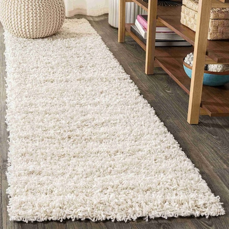 Jonathan Y Mercer Shag Plush Cream 2 ft. x 8 ft. Runner Rug MCR106D-28