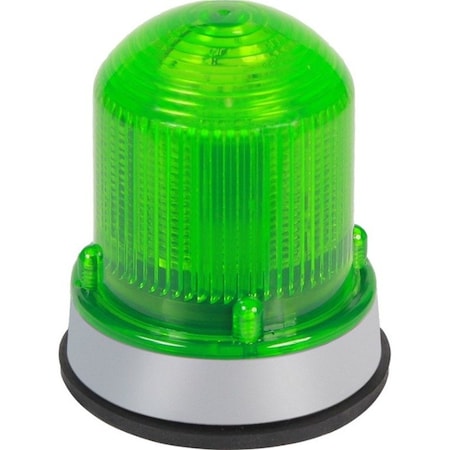 Edwards Signaling Warning Light, Green, LED, 24V DC, 420 FPM, 3 1/4 in Dia. 125XBRZG24D