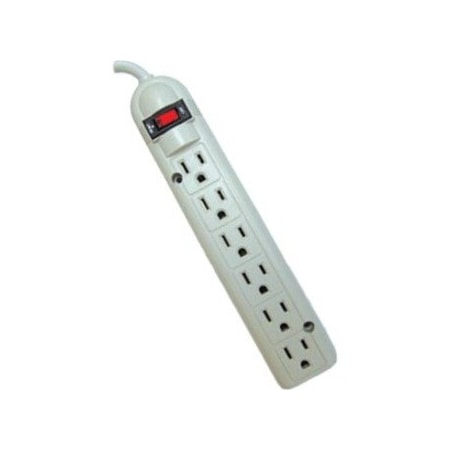 Weltron 6 OUTLET POWER STRIP PLASTIC 750J 15 FT WSP-600PLF-15