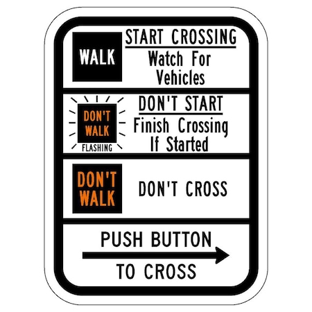 Sign Solutions Usa Traffic Sign, 9 in Width, Aluminum Sign, Vertical Rectangle DUS06HWT0912R10-3cR